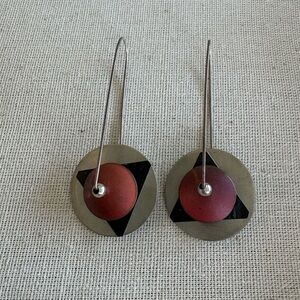 Artisan Articulating Geometric Wire Dangle Earrings